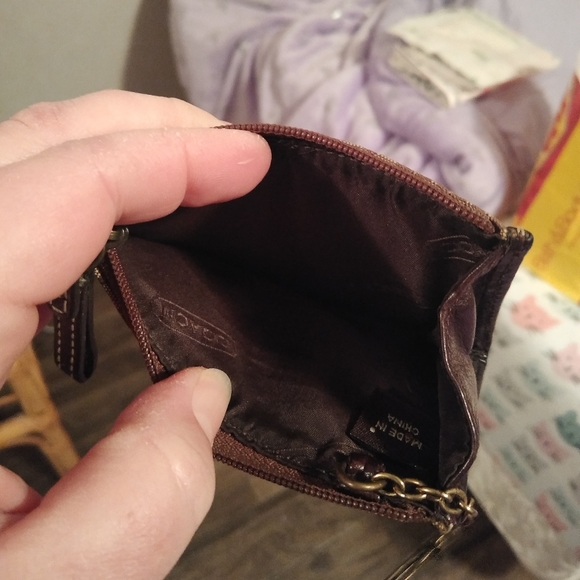 Authentic Coach CC Brown Wallet Change Purse - Picture 7 of 9